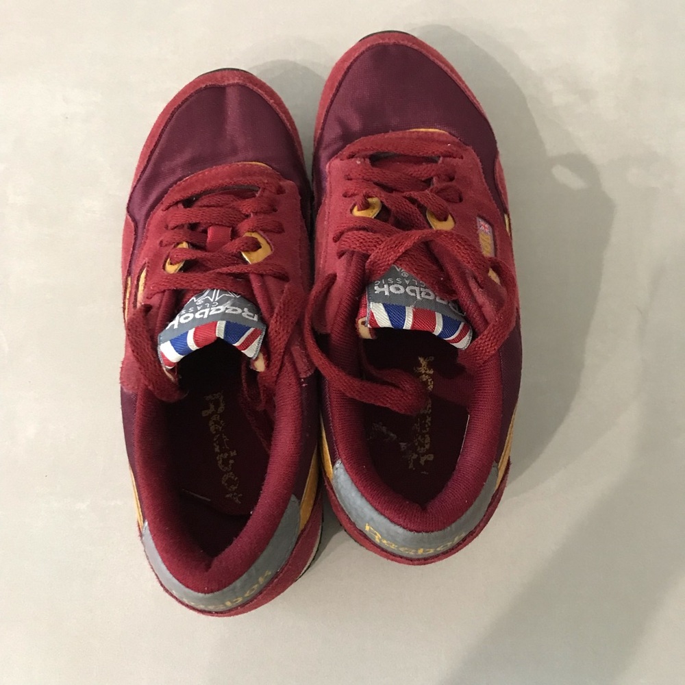 REEBOK Kids Unisex Burgundy Suede Fabric Mix Sneakers  | 5 - Picture 7 of 14